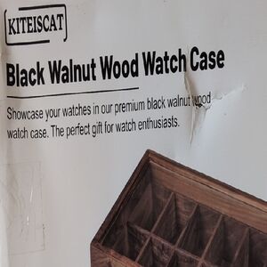 KITEISCAT Black Walnut Wood Watch Case